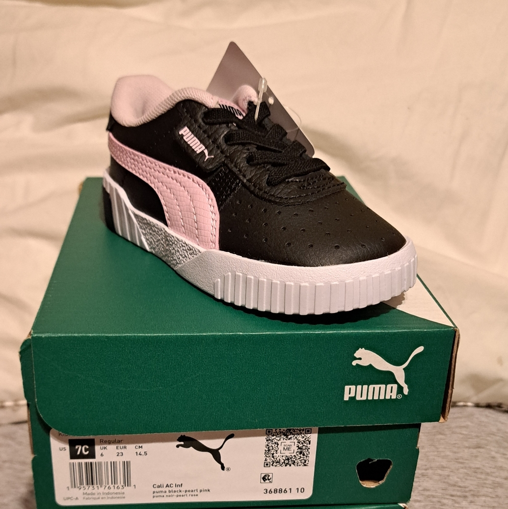 Puma Cali Ac size 7, pink and black